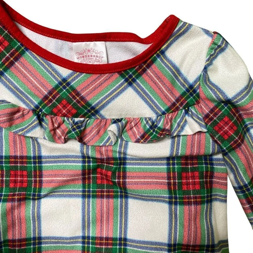 Wondershop Plaid Christmas Nightgown Girls Size 6